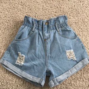 Elastic Jean shorts size L (8-10)